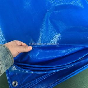 China Water Resistant HDPE Tarpaulin for Roof Tent and Car in Blue Silver Color Waterproof supplier
