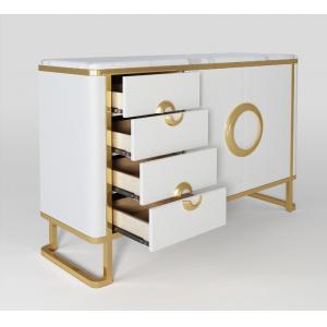 China Luxury Hotel Bedside Tables with Drawer , Commercial Modern TV Cabinet supplier