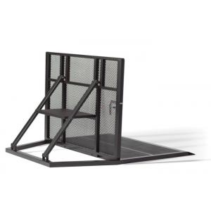 Black Music Stand Crowd Control Barriers 1.1x1.1 Meter Support Tube 25x50mm