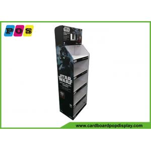 Five Shelves Cardboard Retail Display , 7 Inch LCD Screen Shop Display Stands For Star Wars Toys FL194