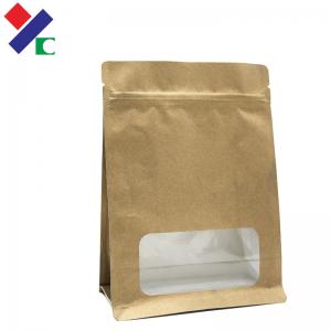 YC Resealable Customized Kraft Paper Bags Aluminium Zip Lock Pouches