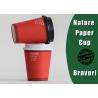 Fashional Style Personalized Paper Cups For Business Red / White Color 8 Ounces
