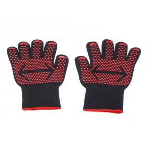 China EN407 Heat Resistant Barbecue Gloves , Heat Resistant Oven Gloves With Fingers supplier