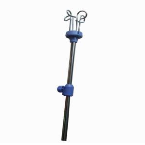China Patient 210cm Hospital Bed IV Pole Accessories Stainless Steel Infusion Stand supplier