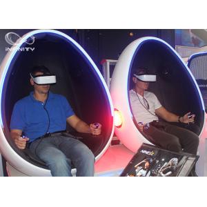 China Interactive 2 Double Seats Roller Coaster Game Simulator 9D VR Egg Chair Fiber Glass With Metal supplier