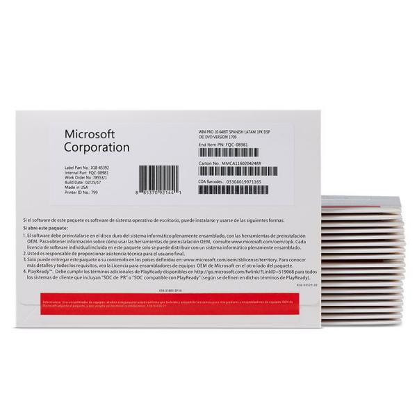 The Best Price Microsoft Windows 10 Pro 64 bit DVD OEM Package with COA sticker