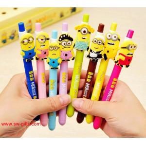 Cute Korean Stationery Small Yellow People Gel Pen Kawaii Creative Colored Pens School