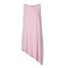 China Sweet Pink Color Sleeveless Womens Casual Summer Dresses With Asymmetrical Hem wholesale