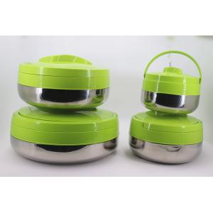 China Office Stainless Steel Lunch Box Keep Warm Wtih Green Cover 2L - 10L Capacity wholesale