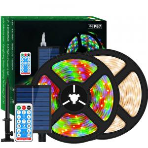 Multi Scene Practical Solar LED Strip Lights , Indoor Waterproof RGB LED Strip