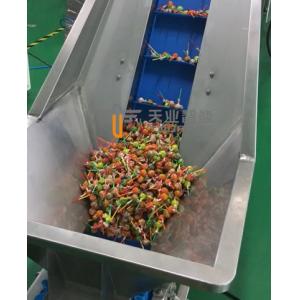 China 25WPM Slot Conveyor Multihead Weigher Packing Machine Lollipop Candy Packaging System supplier