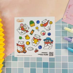 Originality DIY Cartoon Sticker Sheet Oil Glue Transparent PVC Sticker