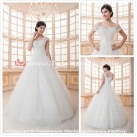 white/Ivory Lace wedding dress bridal gown #SWEET003