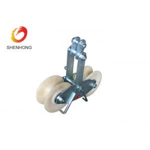 China 25KN Tandem Sheave Conductor Stringing Blocks With Nylon Wheel For 300-500sqmm supplier