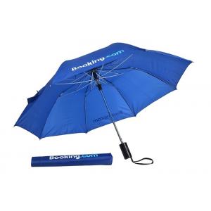 Auto Open Custom Logo Golf Umbrellas , Folding Golf Umbrella Windproof Steel Frame