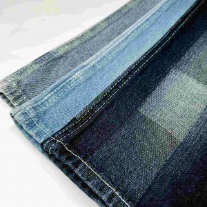 Cotton Polyester Printed Denim Jeans Fabric Material Indigo For Summer 160CM-163CM