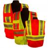 Comfortable High Reflective Safety Vest , Attractive Style Red Safety Vest