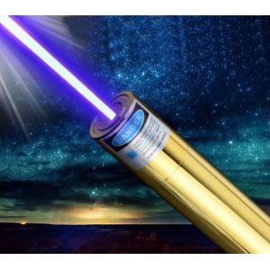 2017 New styles Golden 445nm blue laser pointer 3000mw burn match cigars cutting paper With DHL free Shipping