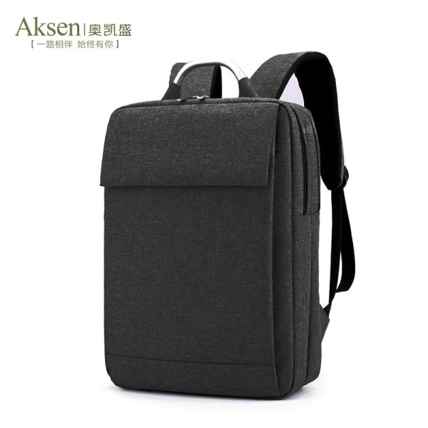 Unisex Oxford Cloth Backpack with Flap Front Pocket Multi-Compartment Laptop Backpacks and Aluminum Handle
