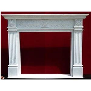 China High Quality Carved Indoor Decorative White Marble Fireplace Beautiful cheap elegant natural indoor marble fireplace supplier