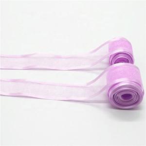 Various Color Wide Organza Ribbon , Satin Sided Thin Organza Ribbon