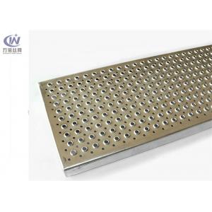 China Collared Holes Perforated Metal Grating Walkway Aluminum Materials For Stair Treads supplier