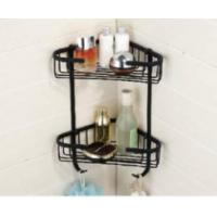 China Brass Triangle Bathroom Corner Shower Basket For Hotel on sale