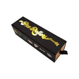 Gold Foil Drawer Box Custom Luxury Match Style Rigid Sliding Paper Box With Foam Insert