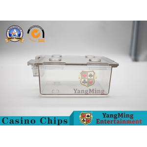 Gambling Vip Club Custom Playing Card Carrier Box  / Acrylic Plastic Discard Holder