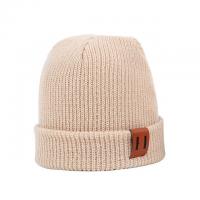 China Merino Wool Blend Rib Knit Pleated Beanies And Caps Itch Free With Private Label on sale