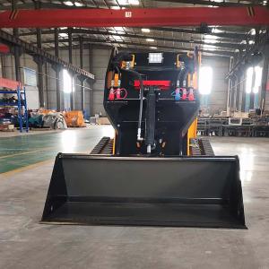 China Hydraulic Ramming Mini Skid Steer Loader  Wheel Walk Behind Skid Steer With Bucket supplier