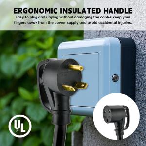 30 Amp RV Adapter Cord NEMA TT-30P Male to TT-30R Electrical Power Adapter for Camper Vans Trailers Motorhomes Caravans