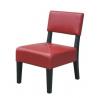 Beech wood red leather/pu upholstery leisure chair/wooden dining chair/desk