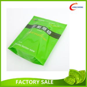 China Resealable Zip Top Plastic Stand Up Bag , Spring Tea Packaging Plastic Bag wholesale