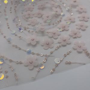 China Patterns Sparkle Sequence Embroidery Fabric M13-028 wholesale