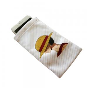 Polyester Microfiber Cell Phone Pouch Customized Size 160-230gsm Weight