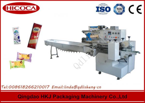 Horizontal Snack Food Packaging Machine For Ice Cream Bar / Quick Frozen Food