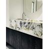 China Cold Emerald Jade Marble Bathroom Washbasin | Ice Green Translucent Vanity wholesale