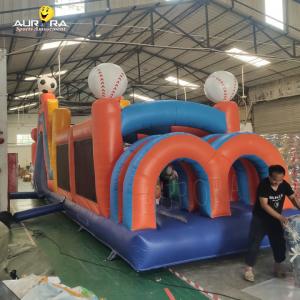 PVC Tarpaulin Inflatable Obstacle Course Customized Outdoor Play Obstacle Course