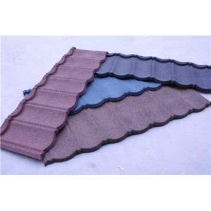 China Corrugated Stone Coated Colour Steel Roof Tiles Lightweight For Residential Steel Roofing supplier