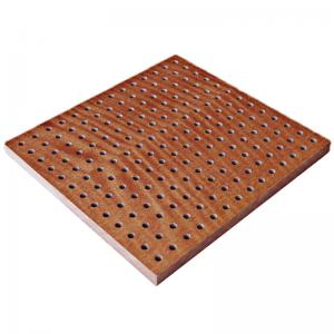 China Perforated Theater Wooden Acoustic Panel Anti-fire Sound Absorption supplier