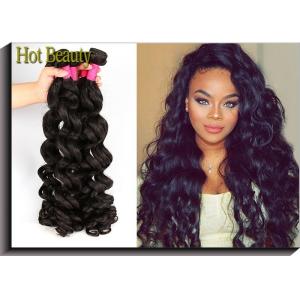 Brand New Non Remy Brazilian Virgin Human Hair Extensions Big Curly , Real Human Hair Weave