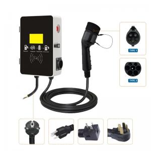 China 7kw 3 Phase Fast Electric Box Wall Mounted EV Charging Station Type1 And Type2 supplier