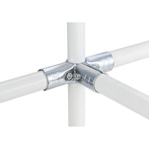 China HJ-3 Chrome-plated Metal Pipe Connector for OD 28mm Lean Pipe Warehouse Modular System wholesale