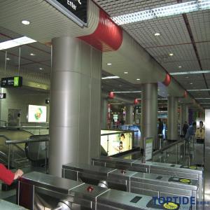 China Metro Airport Aluminium Open Cell Ceiling Decorative Lattice Square Grid Tiles Install With T Bars supplier
