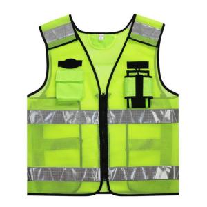 Custom Logo Fluorescent Safety Vest ODM High Durability Mens Hi Vis Vest