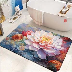 Garden Style Bathroom Waterproof Carpet Toilet Diatom Mud Absorbent Mat