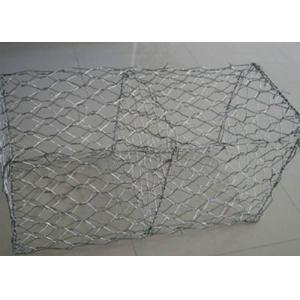 China 80 × 100mm 織物ガビオンバスケット 1mx1mx1m 石のためのワイヤケージ wholesale