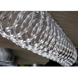 Anti Theft Single Screw Galvanized Razor Barbed Wire 13M Razor Blade Wire Fence