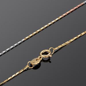 China 18K Rose Yellow White Three Tone Gold Chain Women Necklace (NG0112) supplier